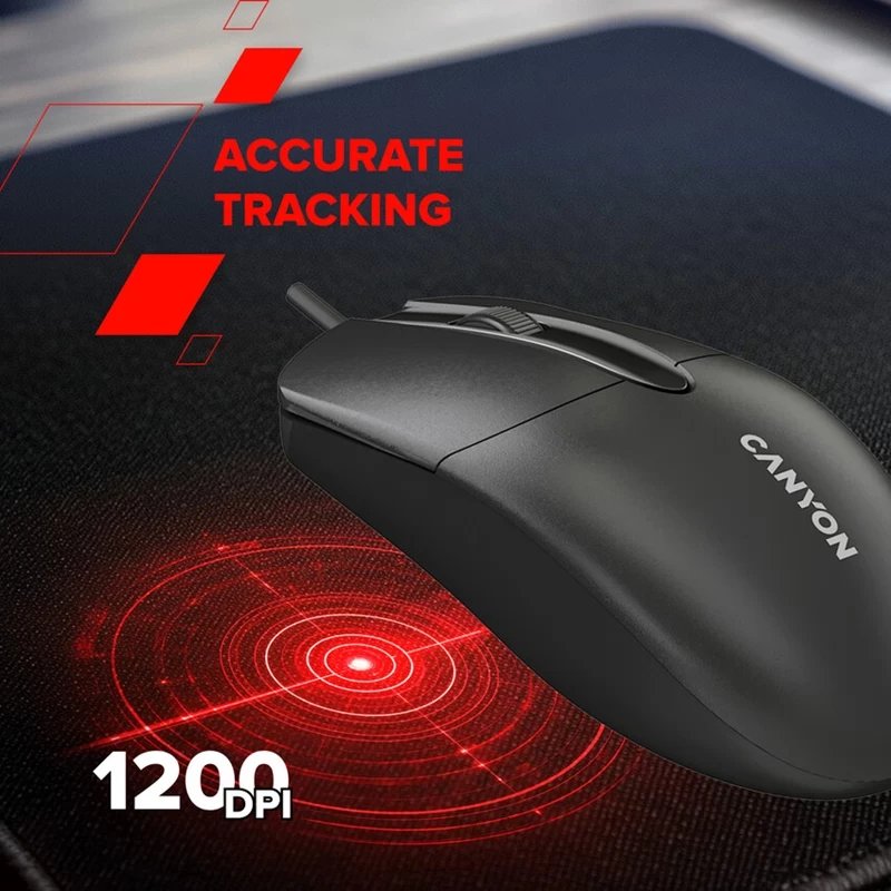 Mouse kompjuteri Canyon M-5, me kabllo, i zi