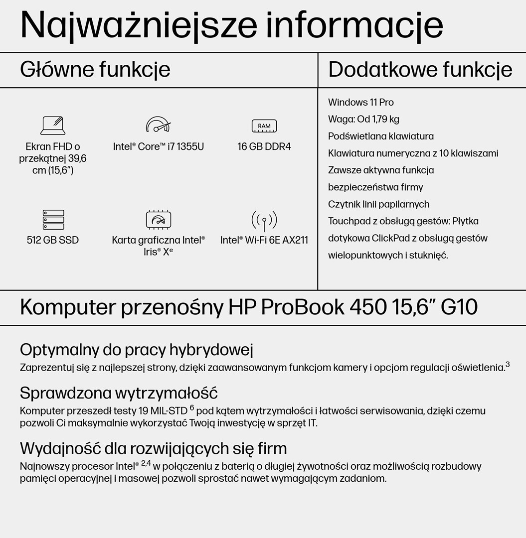 Laptop HP ProBook 450 G10, 15.6" FHD, i7 16GB 512GB, gri alumini