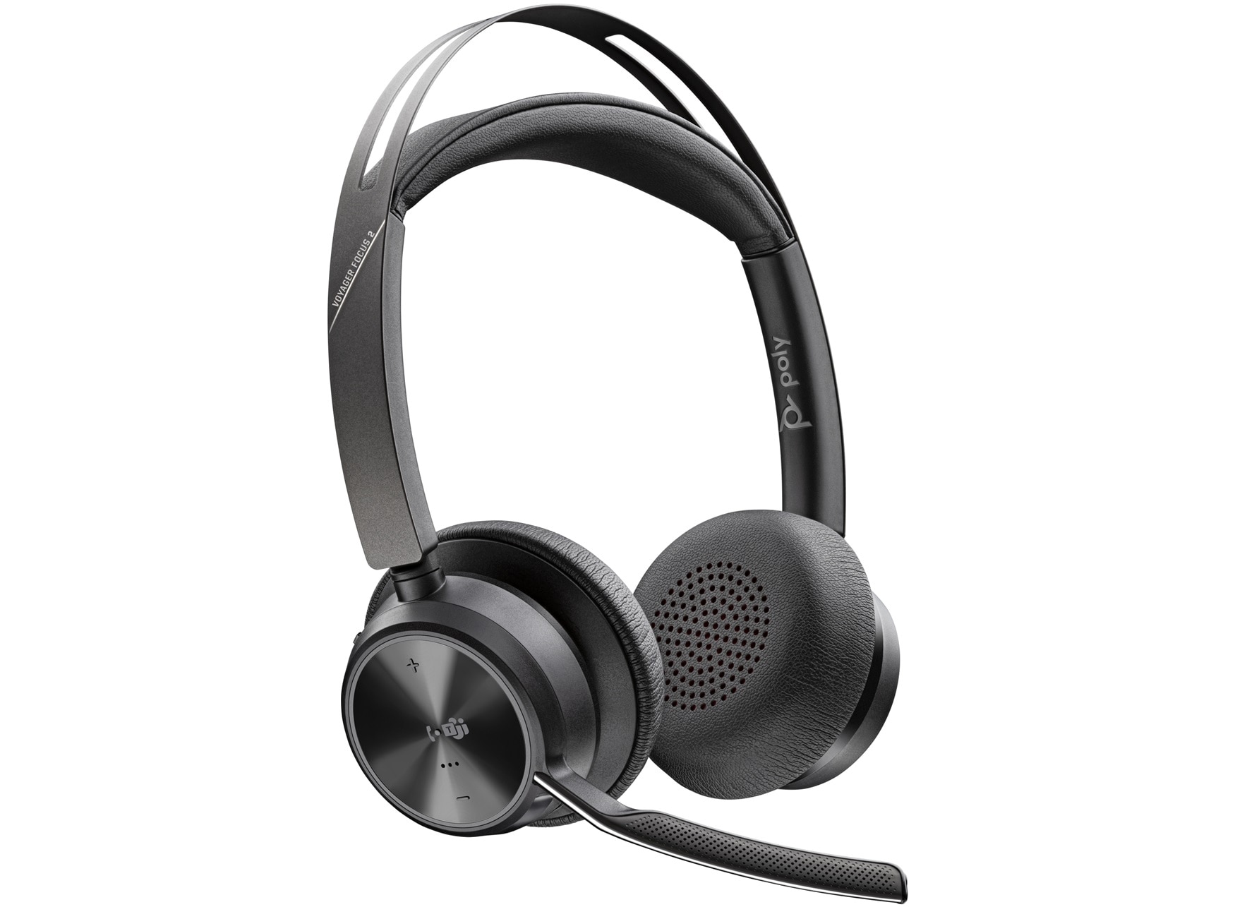 Kufje Bluetooth HP Poly Voyager Focus 2, anulim zhurme, on ear, të zeza