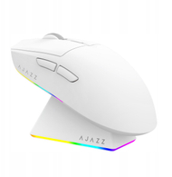 Maus gaming wireless Ajazz AJ139 V2, 12000 DPI, Bluetooth, i bardhë