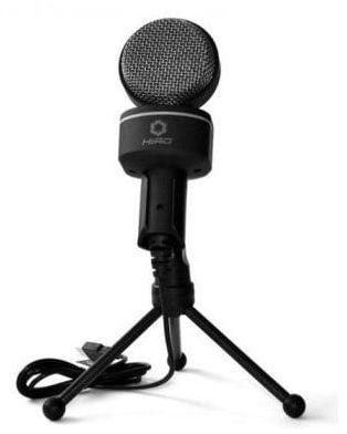 Mikrofon gaming USB Hiro Ichos, me tripod, i zi