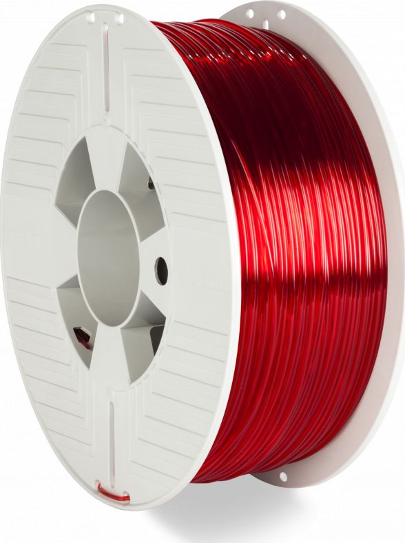 Filament 3D Verbatim 55054 PETG, 1kg, 1.75mm, i kuq transparent