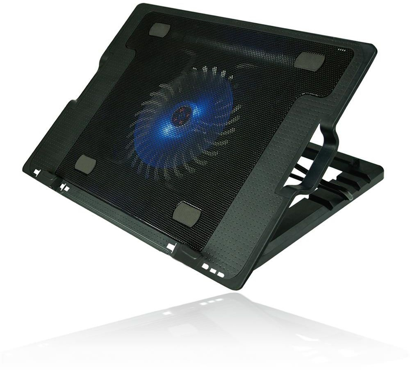 Ftohës për laptop Vakoss LF-1860AL, 1 ventilator 130 mm 1500 RPM, USB-hub 1 USB 3.0, 370 × 265 × 63 mm, i zi