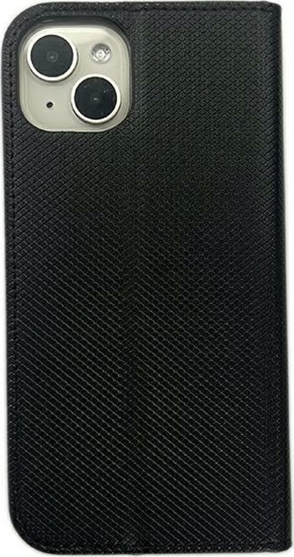 Këllëf libri për telefon iPhone 15 Pro 6.1", me magnet, i zi