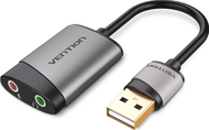 Kartë zanore USB Vention CDKHB, 2.1 kanale, 48 kHz 16 bit, gri