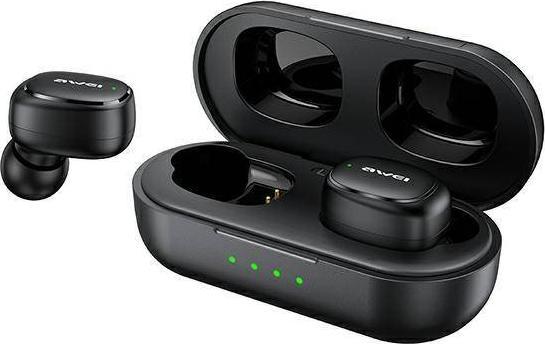 Безжични слушалки Awei T13 Pro TWS, Bluetooth 5.1, со кутија за полнење, црни
