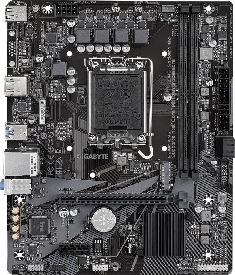Motherboard GIGABYTE H610M K DDR4 V2, Intel H610, LGA 1700, Micro ATX
