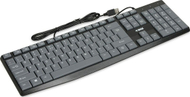 Tastierë IBOX Eris, me kabllo USB, QWERTY, gri e zezë