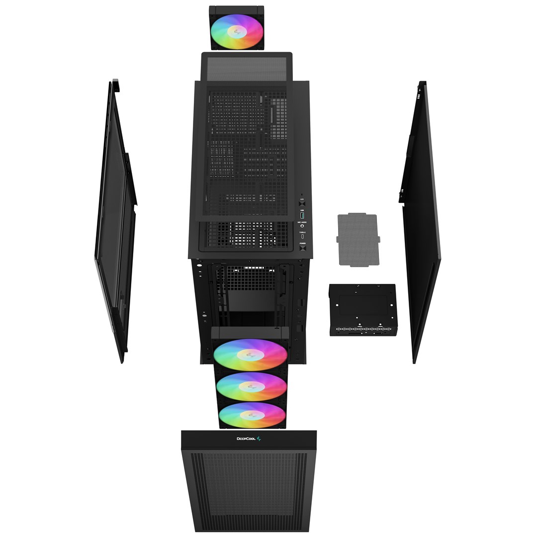 Kuti kompjuteri Deepcool CH560 ARGB Digital, Midi Tower, ATX, e zezë