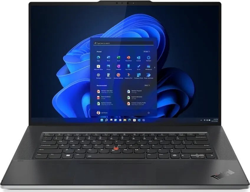 Laptop Lenovo ThinkPad Z16 G2, 16", AMD Ryzen 9 PRO 7940HS, 64 GB RAM, 1 TB SSD, AMD Radeon RX 6550M, i zi dhe i argjendtë