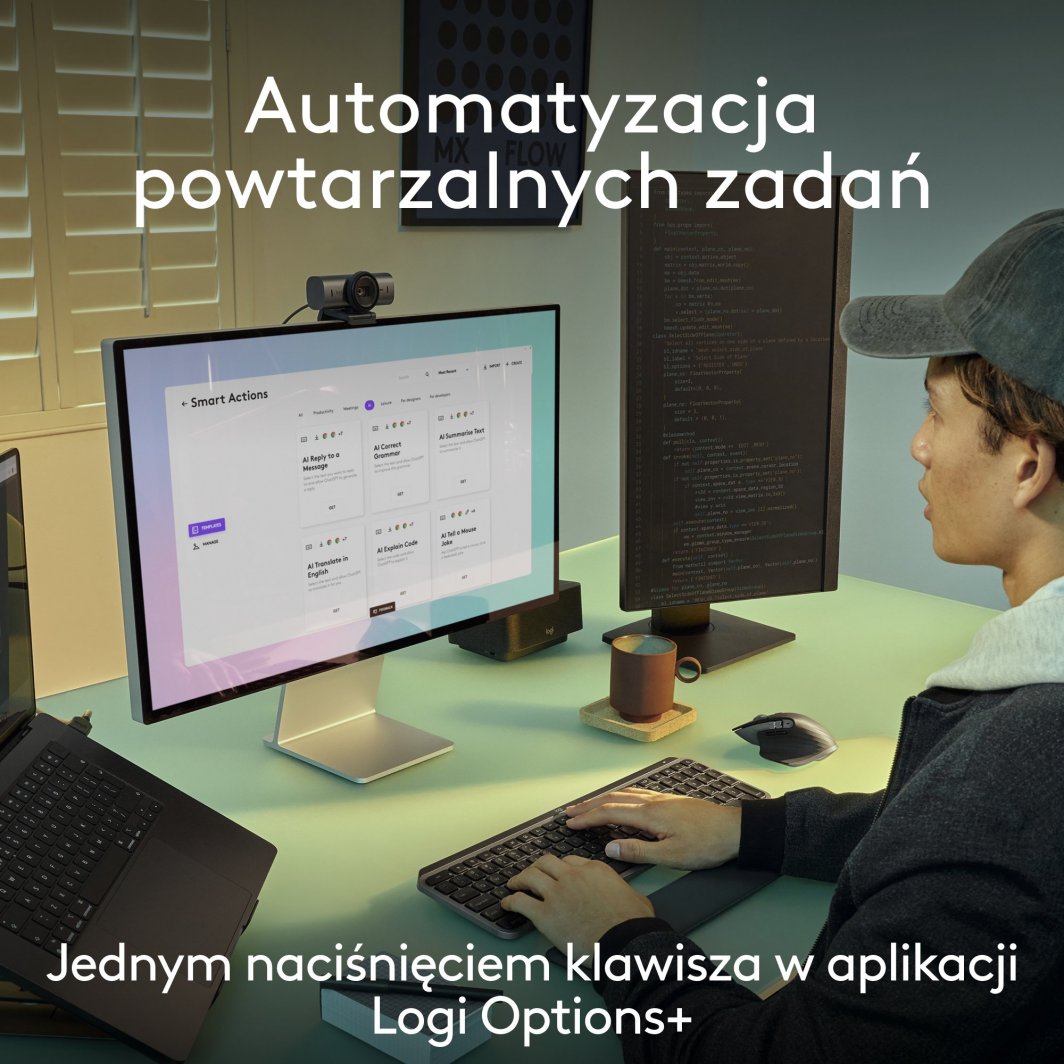 Set tastierë + maus Logitech MX Keys S (920-012845), bluetooth, US, i zi