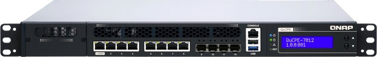 Pajisje virtualizimi rrjeti QNAP QuCPE-7012, Intel Xeon D, 1U rack, e zezë