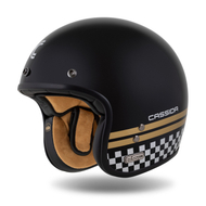 Helmetë moto CASSIDA ESO Forty Nine, fiberglass, ECE 22.06, e zezë perlë ar gri