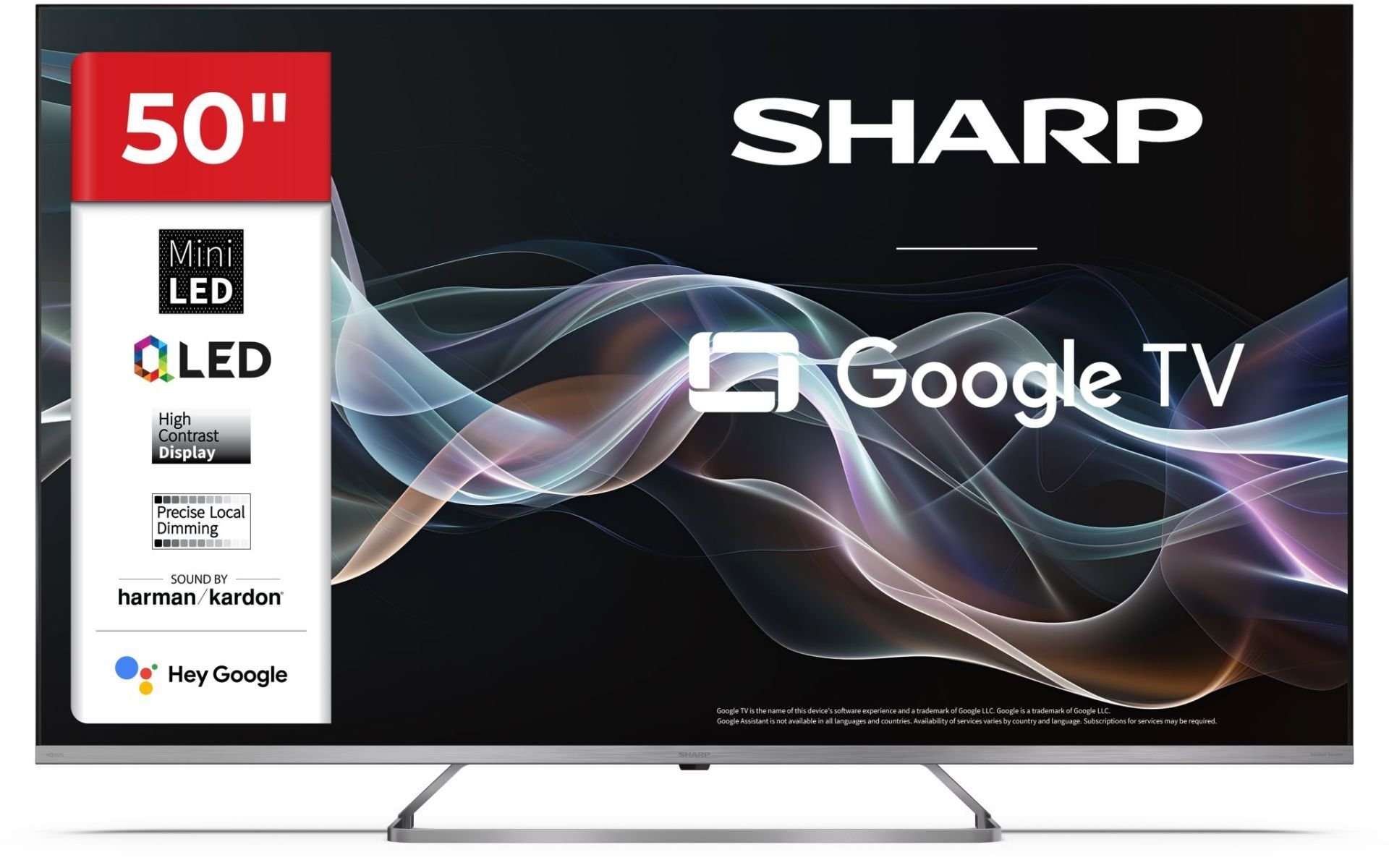 Televizor SHARP 50JP7265E, 50", 4K Ultra HD QLED, Google TV, i zi