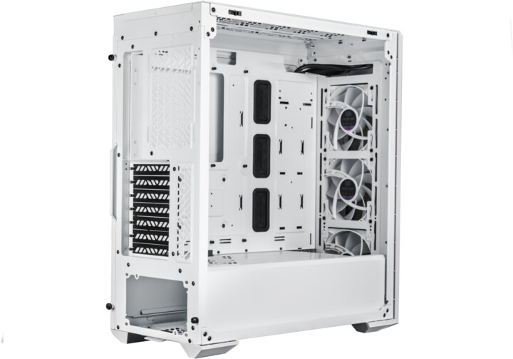 Kasë kompjuteri Cooler Master MasterBox 520 Mesh, anë transparente, e bardhë