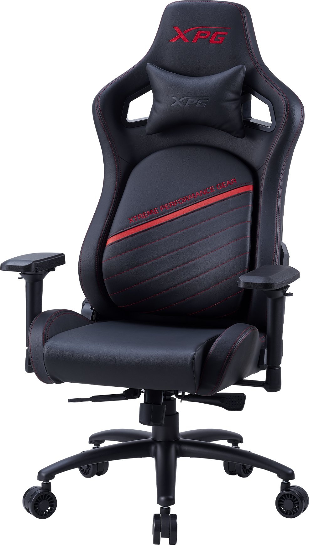 Karrige gaming XPG NEXUS PLUS, mbështetje lumbale dinamike, mbështetëse krahësh 4D, e kuqe