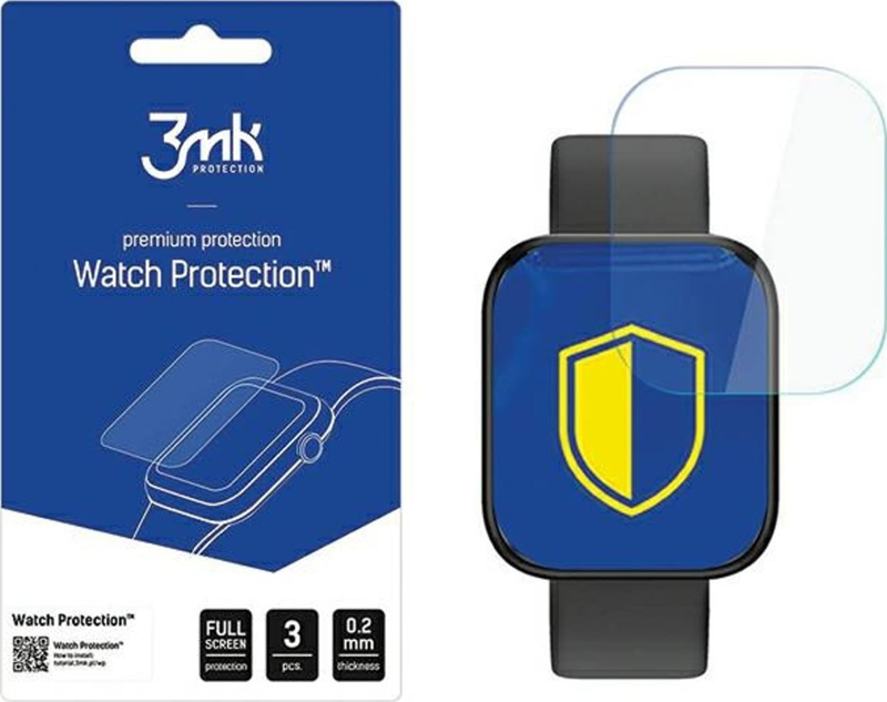 Folie mbrojtëse 3MK ARC Watch për Media Tech Activeband Progress MT868, 3 copë, transparente