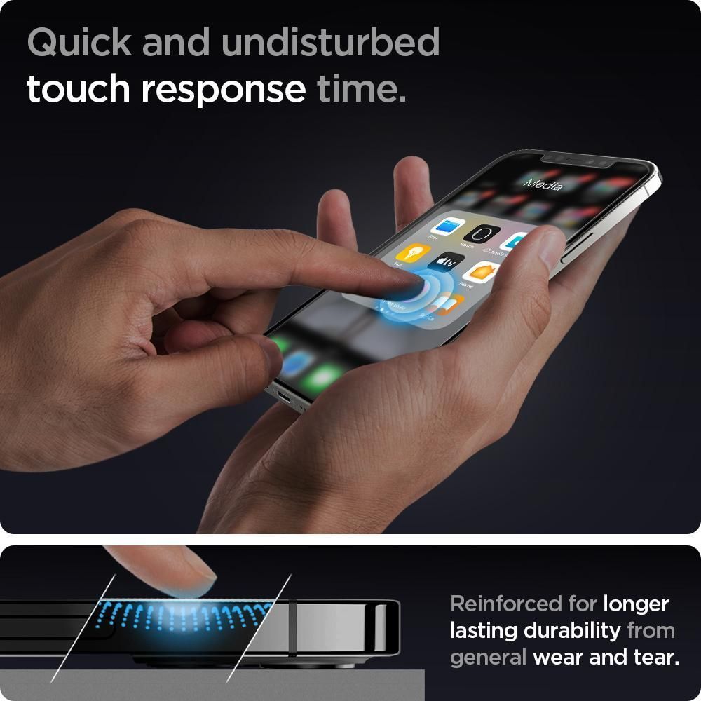 Xham mbrojtës Spigen Glass.Tr Ez Fit 2-Pack, për iPhone 12 /iPhone 12 Pro