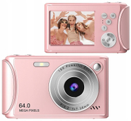 Kamera digjitale XREC Q18, 64MP, 4K 30fps, 18x zoom, rozë