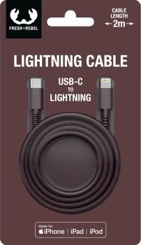 Kabllo USB Fresh n Rebel, USB C në Lightning, 2 m, kafe