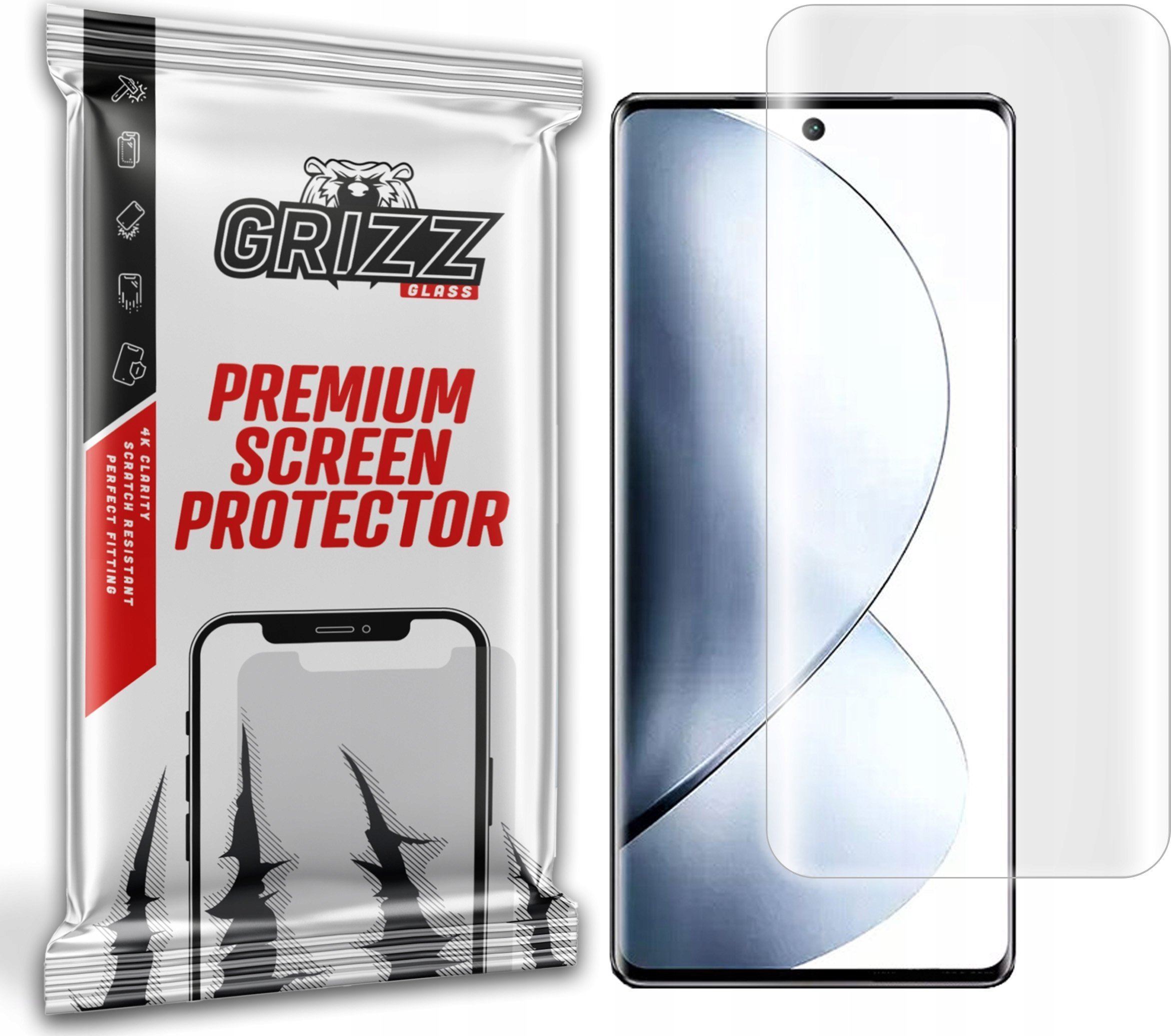 Folie mbrojtëse Grizz Hydrogel për Vivo V29 Pro, transparente