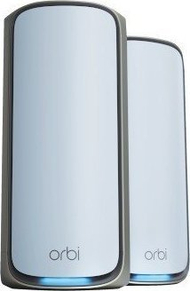 Sistem mesh WiFi NETGEAR Orbi 970, WiFi 7, Quad band, set 2 pjesë, gri