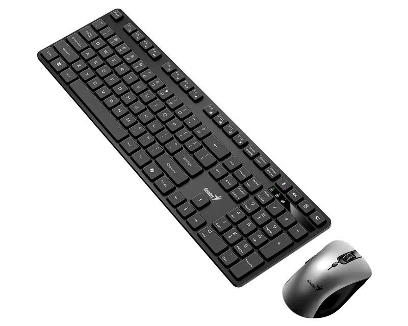 Set tastierë dhe maus Genius KM-8216S, wireless USB, EN US, i zi