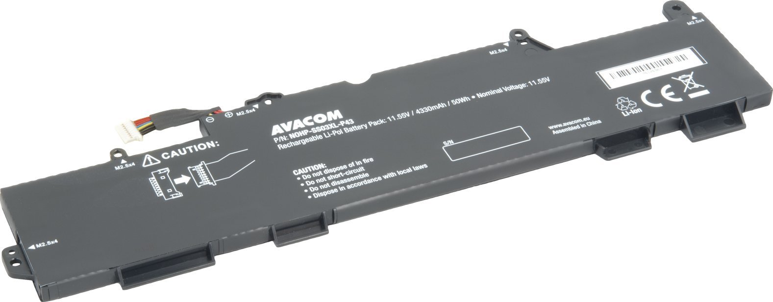 Bateri laptopi Avacom për HP EliteBook 840 G5, 11.55V, 4330mAh 50Wh, e zezë