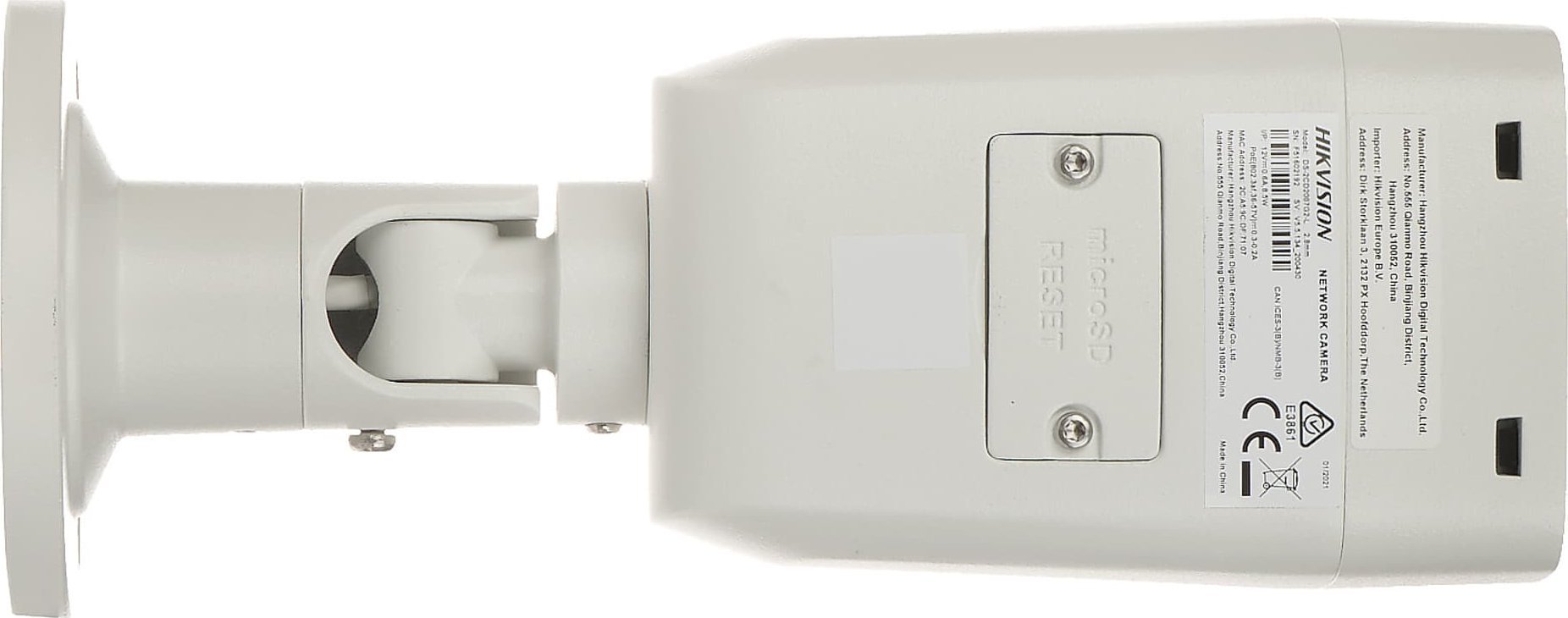 Kamerë sigurie IP Hikvision DS-2CD2027G2-L, lentë 4mm, e bardhë