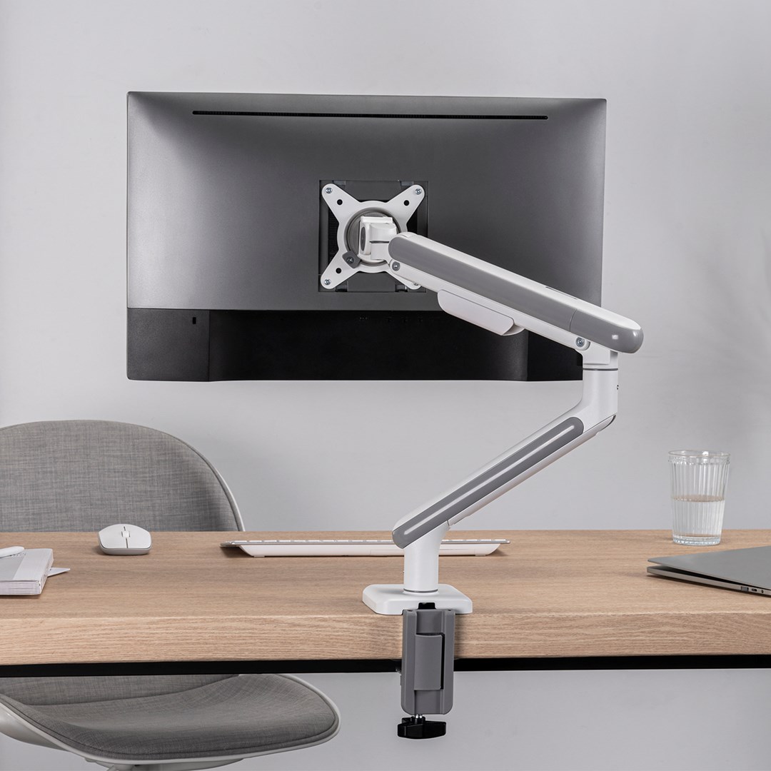 Mbajtëse monitori Ergo Office ER-751, 17-32", 9kg, e bardhë/argjendtë