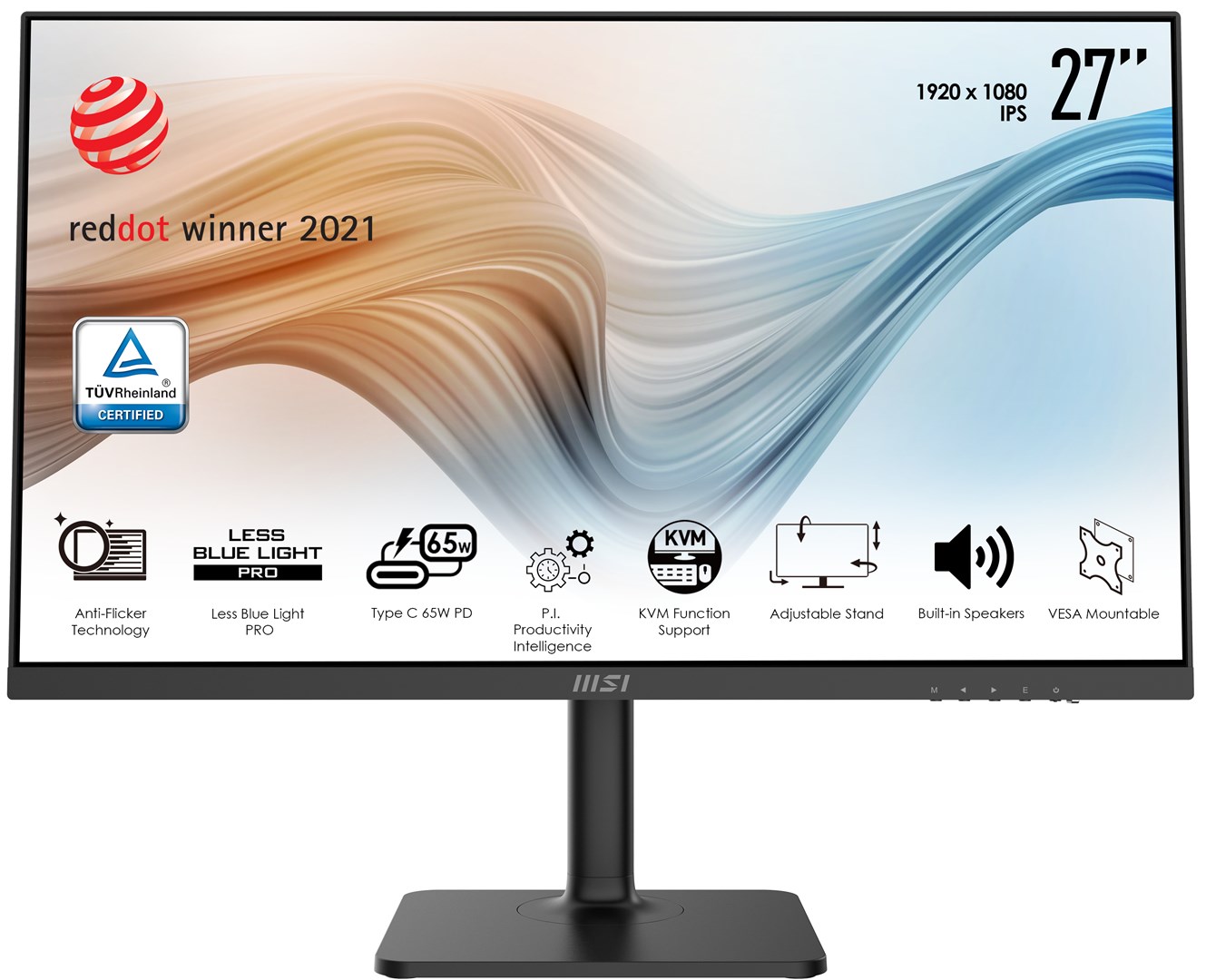 Monitor MSI Modern MD272P, 27", 1920 x 1080, 75 Hz, i zi