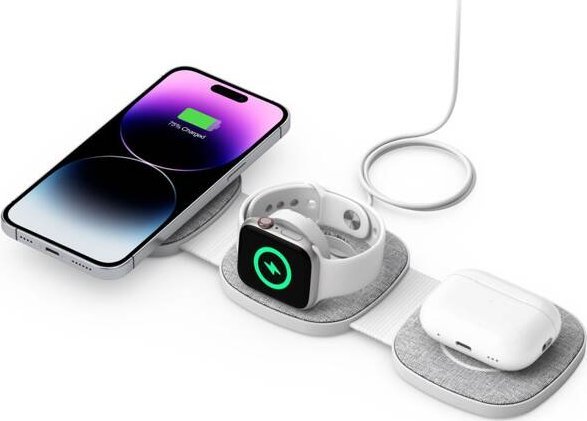 Karikues wireless Tech-Protect QI15W-A32 3in1, MagSafe, gri