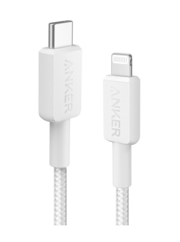 Kabllo Anker A81B5G21 USB C në Lightning, 0.9m, 480 Mbps, e bardhë