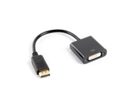 Adapter video Lanberg AD-0007-BK, DisplayPort në DVI-D, 0.1m, i zi