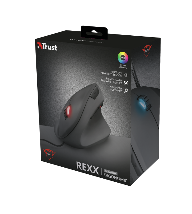 Mашина TRUST GXT 144 Rexx, 6000 DPI, црн