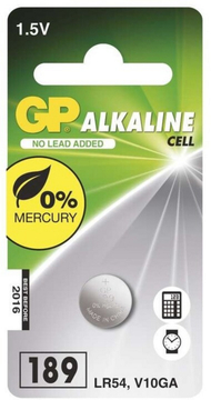 Bateri GP LR54, alkaline, (189), 1 copë