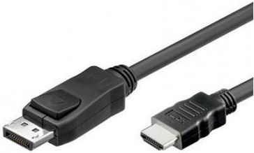 Kabllo Techly DisplayPort - HDMI, 1m, e zezë