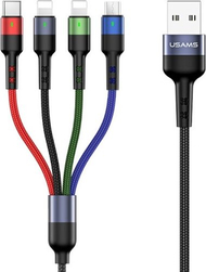 Kabllo Usams, USB-A, USB-C, 3 m, e zezë