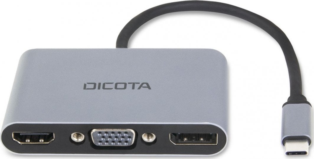 Docking station Dicota D32064, USB-C, kompakt, argjendtë
