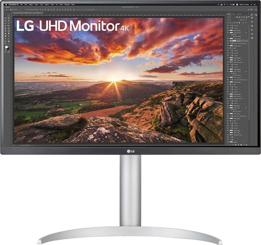 Monitor LG 27UP85NP-W, 27", 4K UHD, i argjendtë/ bardhë