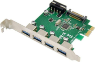 Kontrollues MicroConnect PCIe 2.0x1, 4x USB 3.0