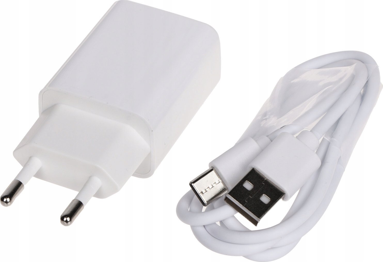 Karikues muri USB 5V 1A, 5W, me kabllo USB C, i bardhë