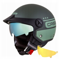 Kaskë moto Cassida Handy Chief, demi jet, me 2 vizorë dielli, khaki green matt