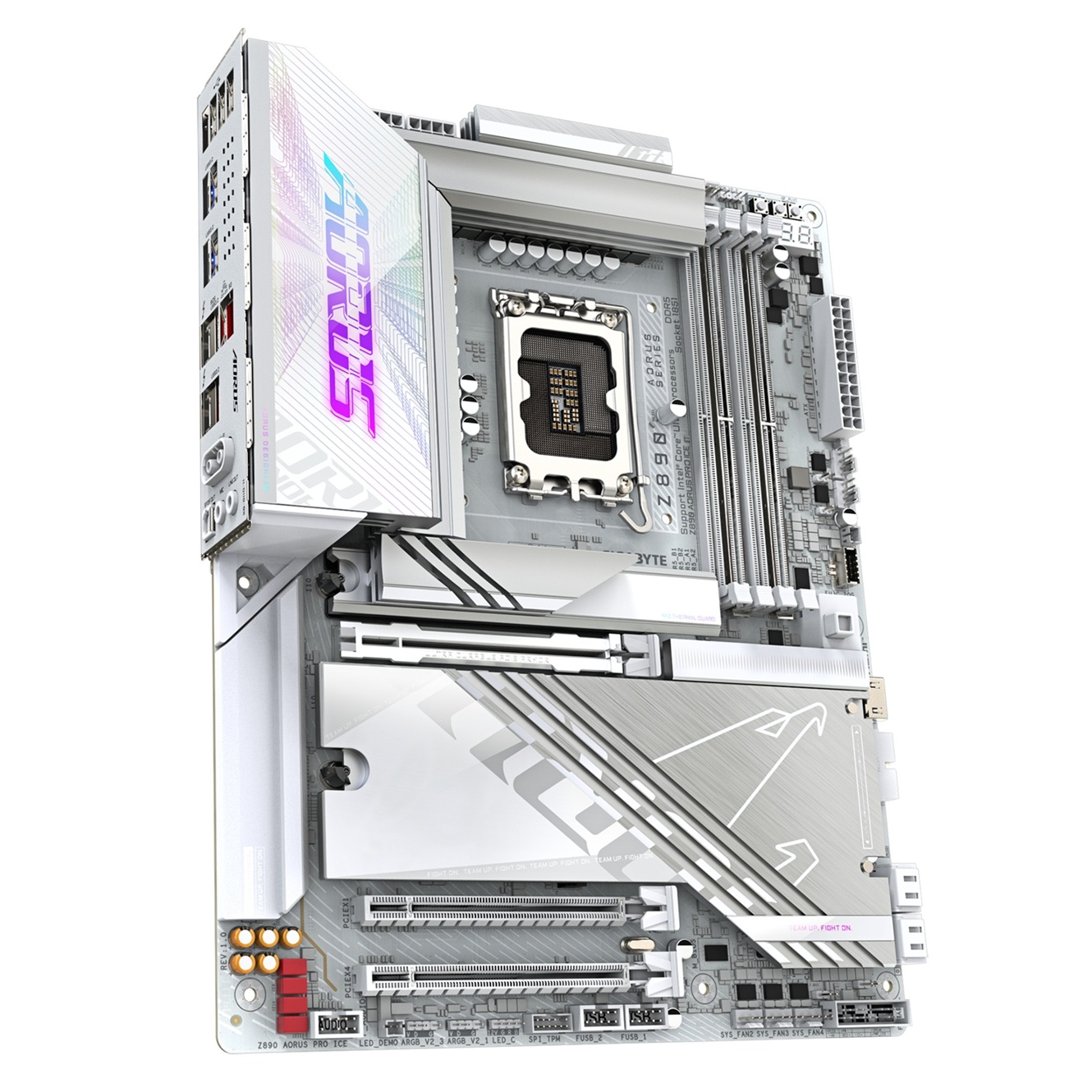 Pllakë amë Gigabyte Z890 AORUS PRO ICE, ATX, LGA 1851, DDR5 9500MHz, Wi-Fi 7, e bardhë