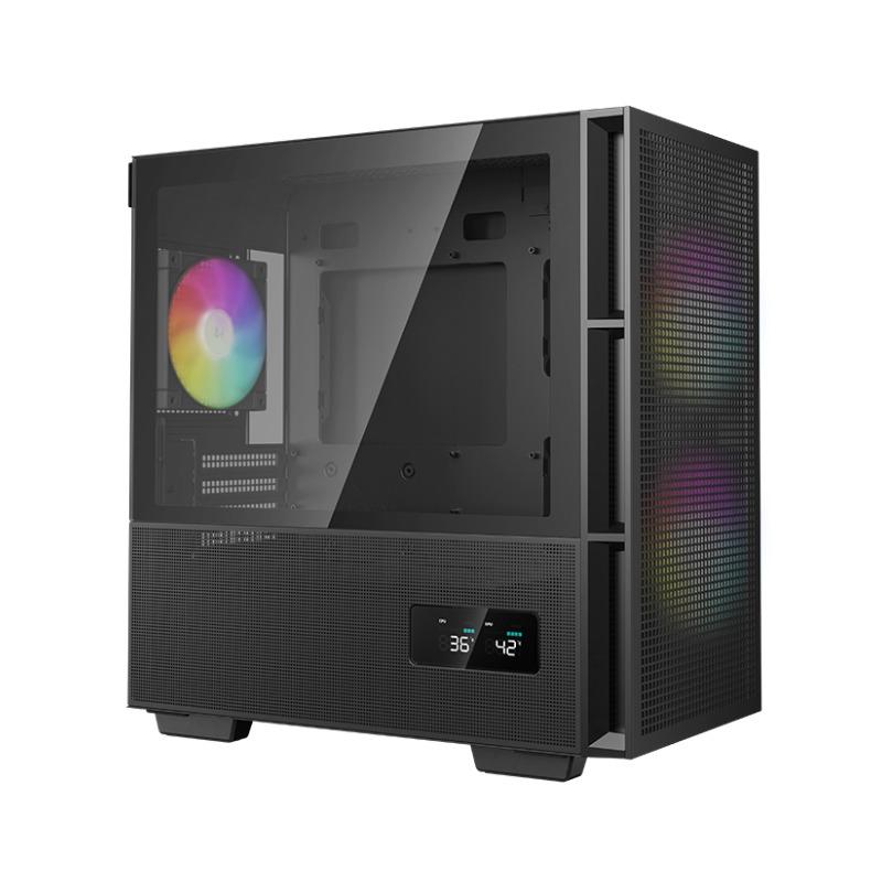 Kasa kompjuteri Deepcool CH360 Digital ARGB, ATX, xham i temperuar, e zezë