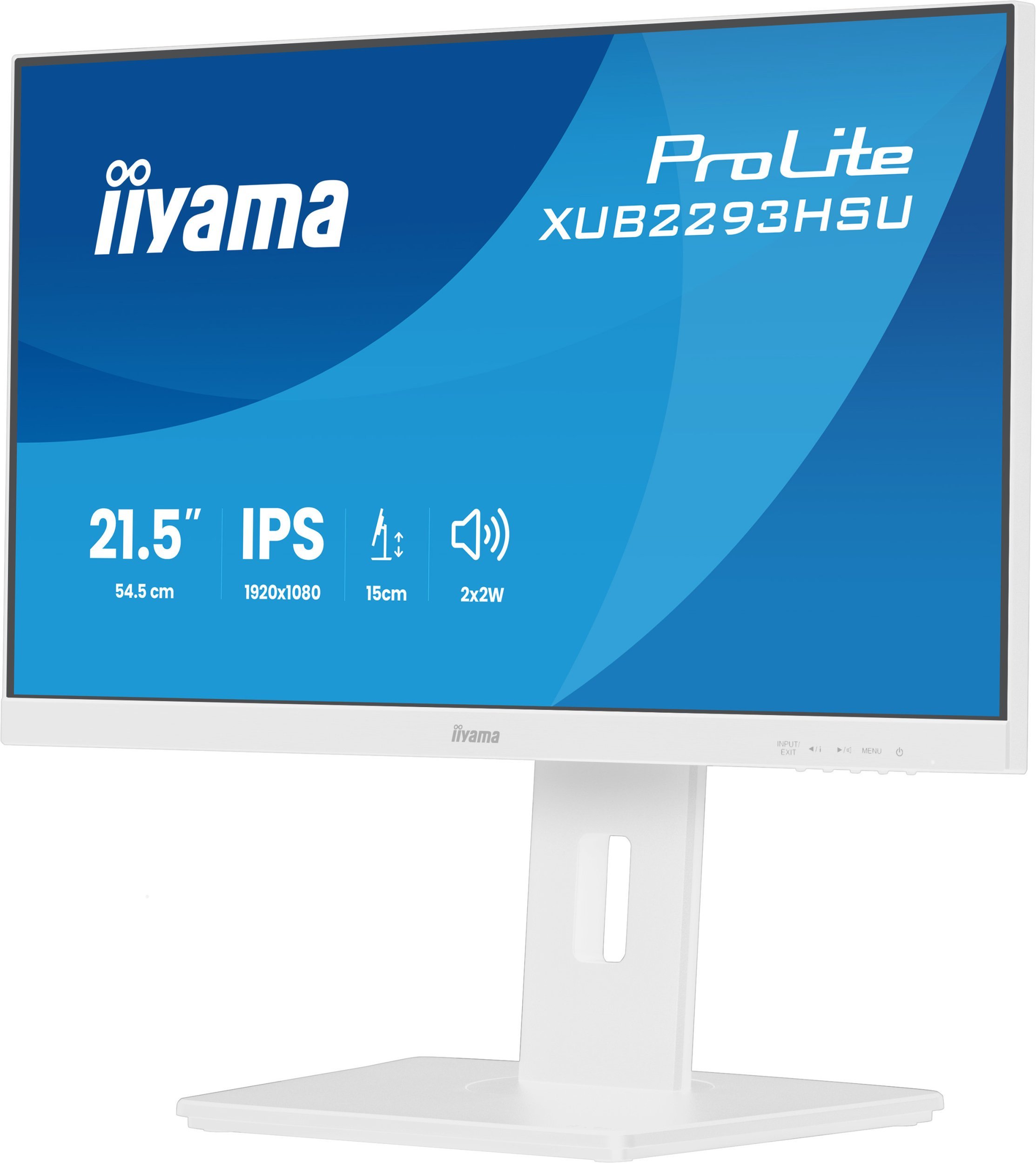 Monitor Iiyama ProLite XUB2293HSU-W7, 21.5", Full HD, i bardhë