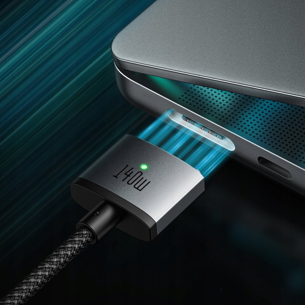 Kabllo karikimi Hoco U141, USB C në MagSafe 3, 140W, 1.8m, e zezë