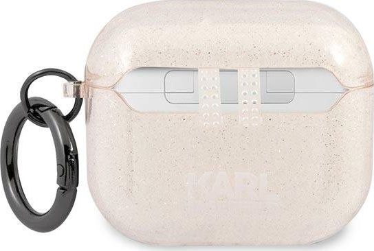 Mbulesë mbrojtëse Karl Lagerfeld KLA3UKHGD, për AirPods 3, TPU, ngjyrë ari me glitter