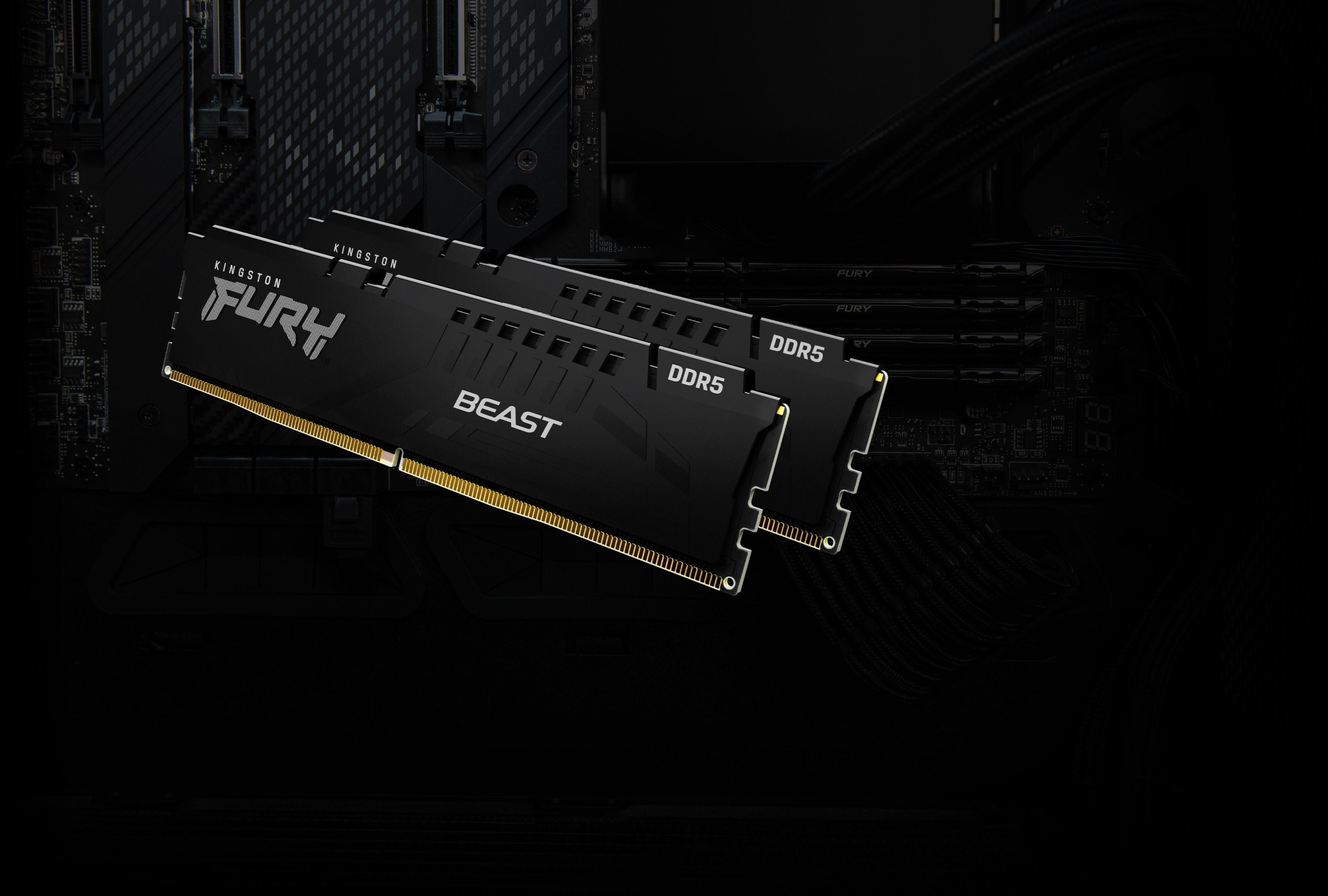 RAM Kingston FURY Beast, 32GB DDR5, 6000MT/s CL36, e zezë