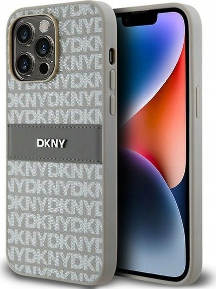 Mbulesë telefoni DKNY, për iPhone 14 Pro Max, PU lëkurë, bezhë